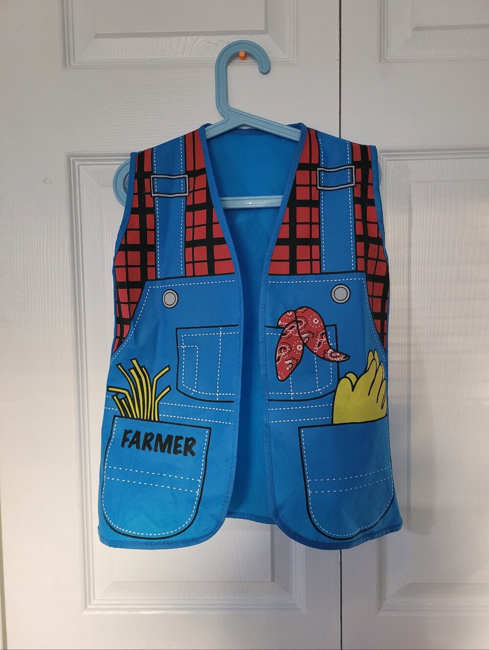 Kids Farmer Costume Vest - Blue